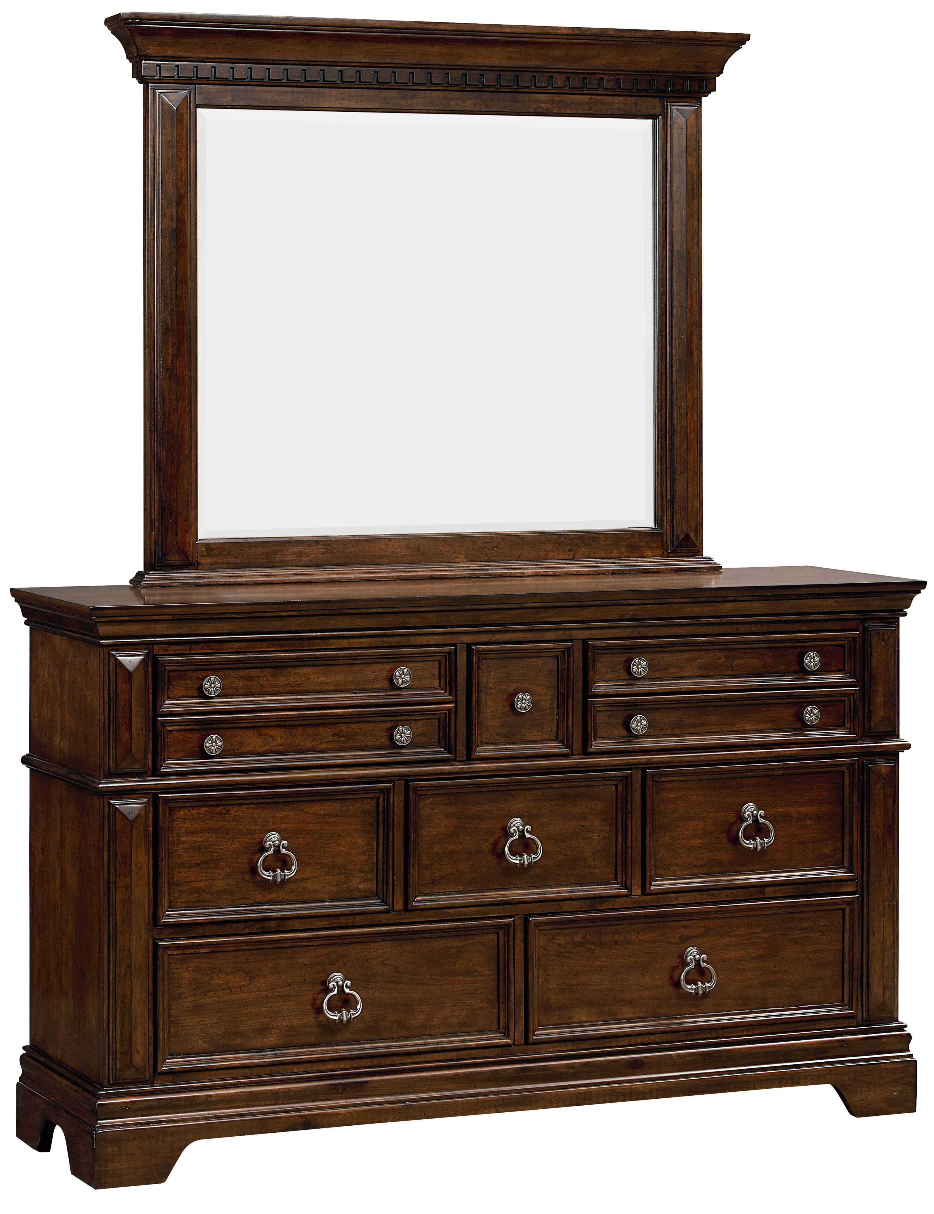 Standard Furniture Charleston 8 Drawer Dresser and Mirror Combination